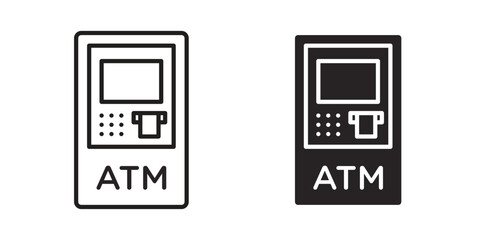Fototapete - ATM machine icon symbol concept. Icons for web and mobile.