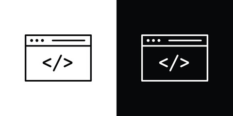 Web Code icon for Apps. Icon Design Template.