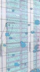 Poster - Financial data and stock market analysis animation over digital screens with graphs