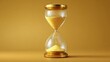 © Elang - Golden hourglass with sand flowing in a steady stream
