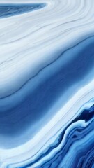 Poster - Abstract blue and white flowing pattern with wavy texture effect for background or wallpaper use