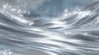 © Elang - Abstract silver waves with glittering particles on a soft, cloudy backdrop