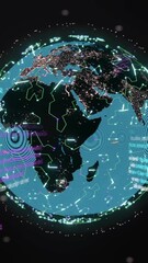 Poster - Animation of ai data processing over globe with connections