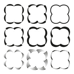 Poster - Abstract organic shapes. Cloud like forms. Decorative Vector elements. Modern graphic pattern.