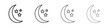 © Annimo - Moon and star icon simple black vectors pack. Design infographic element