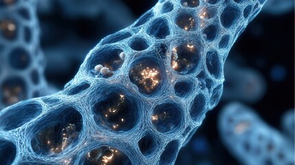 Poster - Cells actively integrate into a porous 3d printed cartilage scaffold, highlighting the potential of bioprinting in regenerative medicine and tissue engineering