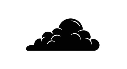 vector black cloud vector illustration for weather forecast design and stormy sky graphic element is
