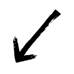 Poster - Hand Drawn Style Arrow Illustration Pointing Downward for Visual Cues and Directional Guidance in Graphic Designs and Presentations