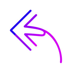 Poster - Abstract Arrow Illustration with Gradient Colors on Transparent Background, Dynamic Design Element for Navigation, Direction, and Modern Visual Communication