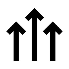 Poster - Bold Black Arrows Pointing Upward, Ideal for Emphasizing Growth, Progress, and Positive Trends in Business Reports and Financial Presentations