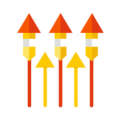 Poster - Three Rockets Ascending on Transparent Backdrop A Dynamic Display of Launching Ambitions and Upward Trajectory in a Flat Design Style for Modern Concepts