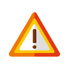Poster - Flat Design General Hazard Warning Sign on Transparent Background: A Modern and Simple Vector Illustration for Safety and Awareness in Bold Colors