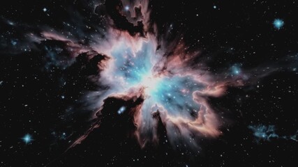 Wall Mural - Journey through vibrant galaxies and mysterious nebulae in deep space