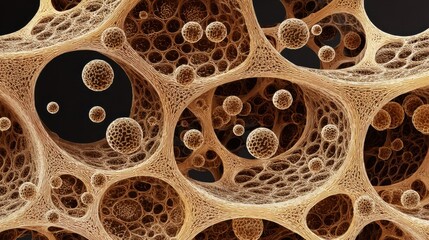 Poster - Microscopic view of magnetocaloric foil reveals intricate lattice patterns enhancing cooling efficiency, blending beauty and advanced technology