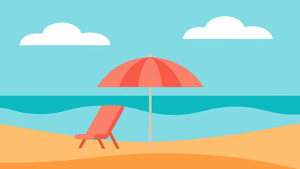 Picturesque Beach Scene Background with Palm Trees for Digital Art