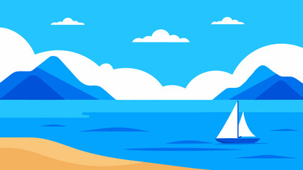 Inviting Background Scene Clear Blue Day for Cheerful Digital Content