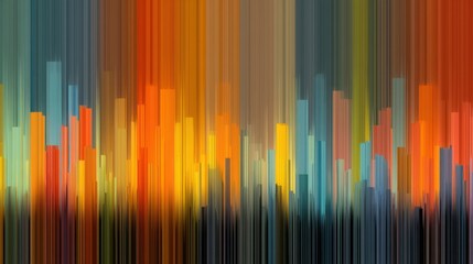 Poster - Abstract Colorful Stripes: A Vibrant Tapestry of Hues