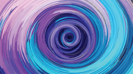 Poster - Abstract swirl in purple and blue colors with dotted texture and artistic design.