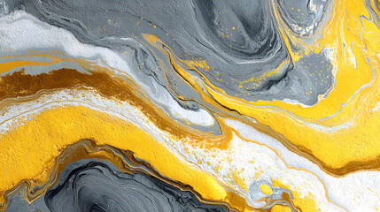 Poster - drawing luxury marbled paper water digital brush colours pattern stone decoration graphic yellow art ink card tile rock grey wallpaper natural surface illustration stain watercolor texture light