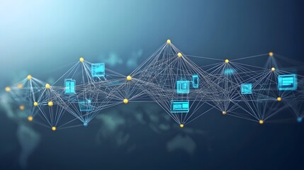 Poster - Network of interconnected data points.