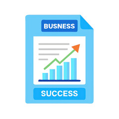 Poster - Business Success Chart on Transparent Background
