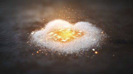 Poster - Abstract design with glowing particles and light effects.