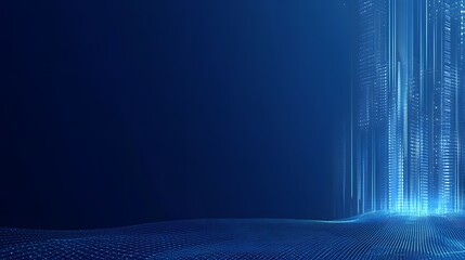 Poster - Digital city skyline design with a network base.