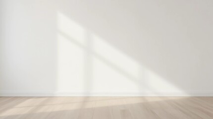 Poster - Modern empty room with concrete floor and large window 
