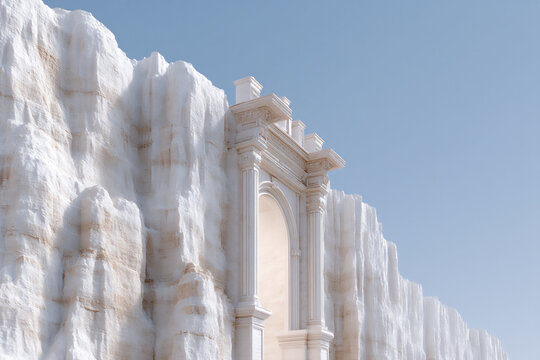 side-by-side: a rough, unedited 3d model versus a textured, rendered 3d artwork