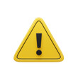 © ArtStock - 3D Yellow warning triangle symbol isolated on transparent background