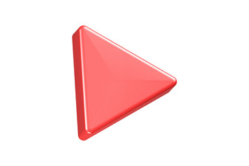 Poster - play media button icon symbol 3d rendering