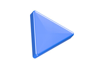Poster - play media button icon symbol 3d rendering