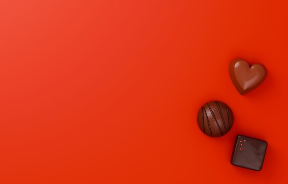 3D素材_バレンタインチョコレート