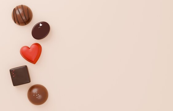 3D素材_バレンタインチョコレート
