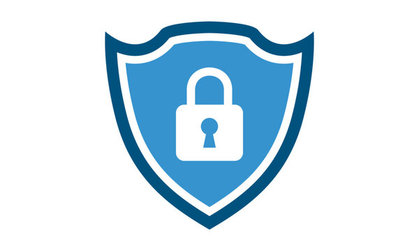 Secure internet icon. Protective shield sign digital security with the image of a padlock. Symbol security protection web. Vector illustration.