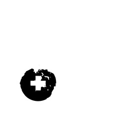 Leinwandbilder - Illustration of a plus sign within a circular shape, possibly representing medical help isolated on transparent background