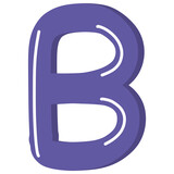 Illustration of purple letter b