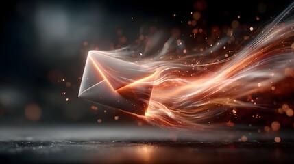 Poster - Captivating digital energy flow with dynamic luminous strokes creating a futuristic abstract visual effect