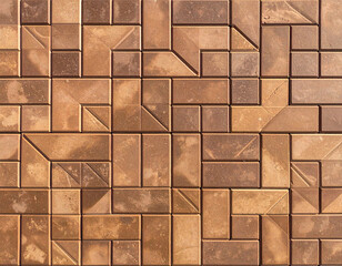 Poster - Brown mosaic wall background
2