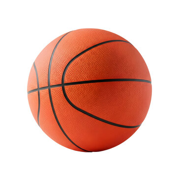 Orange basketball isolated on black background