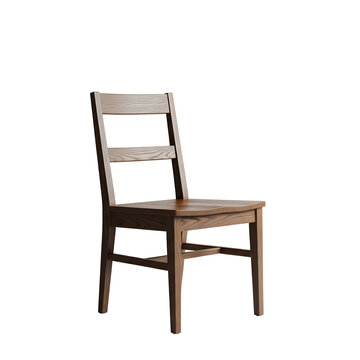 Elegant wooden chair on a black backdrop