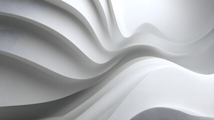 Poster - Minimalist White wave quality modern abstract background design. for website, banner, poster, brochure