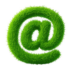 Aufkleber - Green grassy letter A with a green letter C. isolated-3d-on-transparent-background