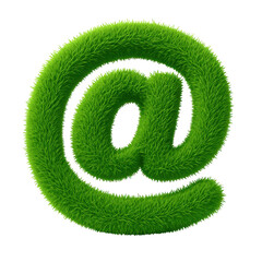 Aufkleber - Green letter A made of grass. isolated-3d-on-transparent-background