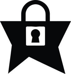 Poster - Secure communication icon featuring a message symbol enclosed by a padlock silhouette