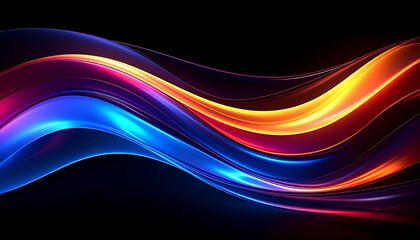 Poster - Abstract Colorful Waves: A Symphony of Vibrant Hues
