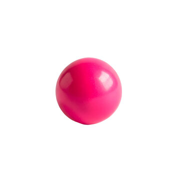Bright pink sphere against dark background