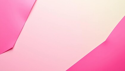Poster - Abstract geometric pink & green paper texture background Minimalist flat lay, copy space, wallpaper, aesthetic
