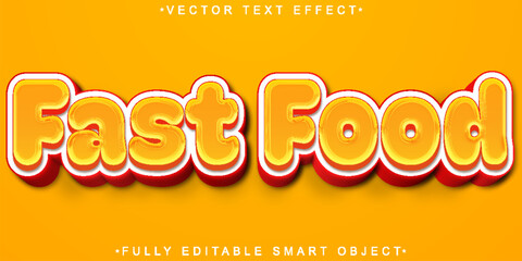 Poster -  Tasty Quick Fastfood Snack Delicious Cook Meal Style Design Vector Fully Editable Smart Object Text Effect