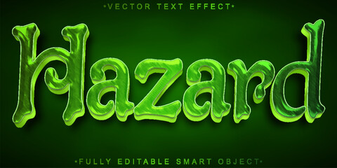 Poster -  Dangerous Toxic Hazard Waste Poison Smell Risk Style Design Vector Fully Editable Smart Object Text Effect